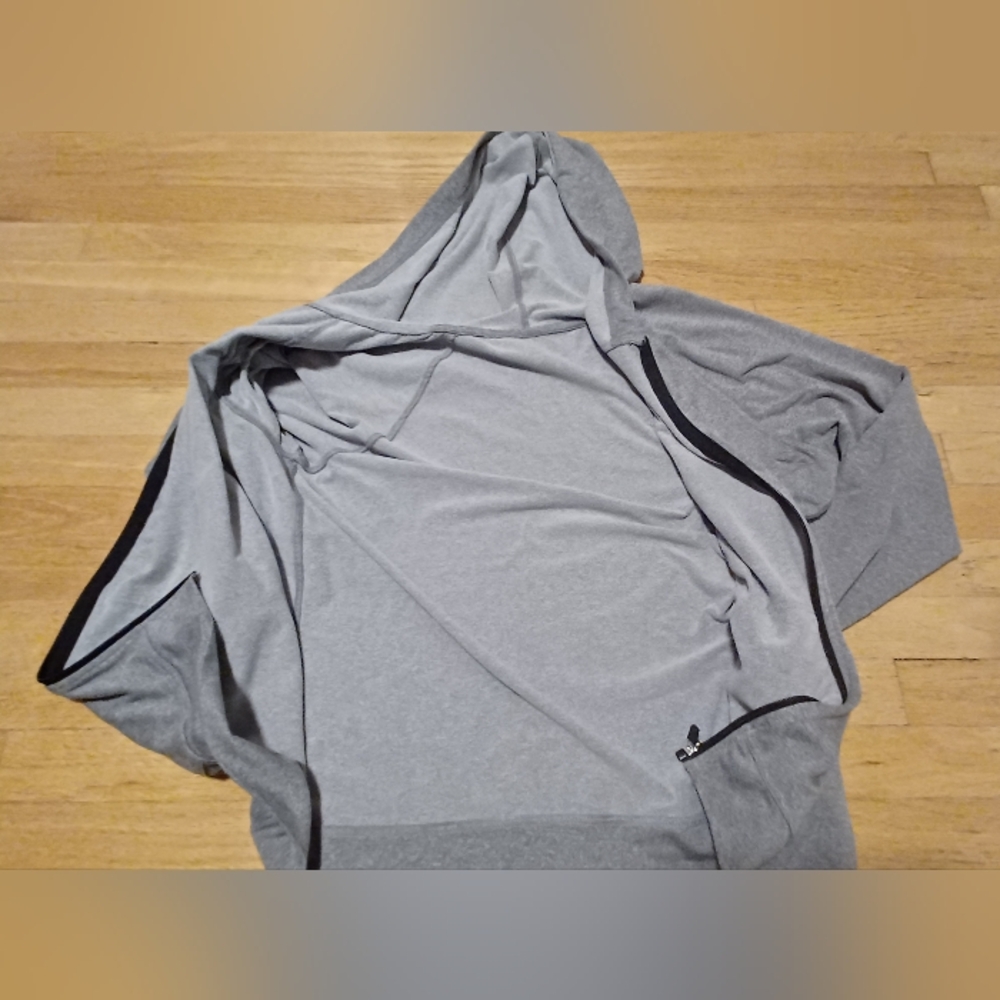 Women's Gray XL Long Sleeve Hoodie Walking Jacket Sweater